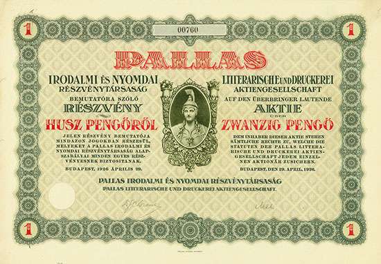 Pallas Litterarische und Druckerei AG / Pallas Irodalmi és Nyomdai Részvénytársaság