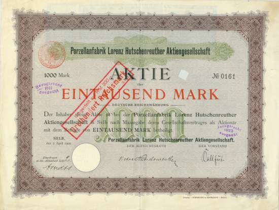 Porzellanfabrik Lorenz Hutschenreuther AG