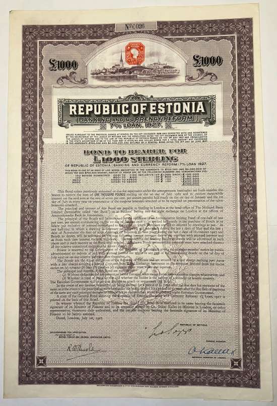 Republic of Estonia - Banking and Currency Reform