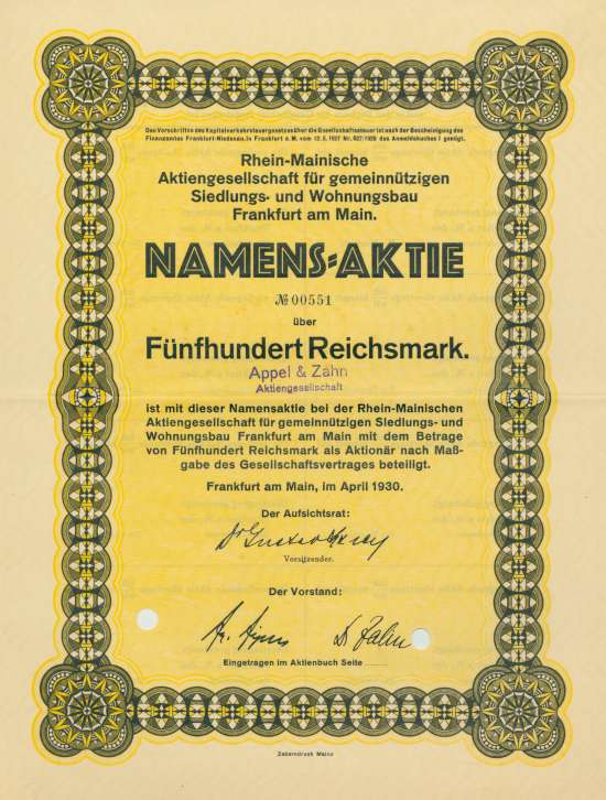 Rhein-Mainische Akiengesellschaft für gemeinnützigen Seidlungs und Wohnugsbau
