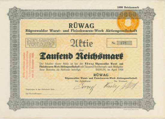 RÜWAG Rügenwalder Wurst- und Fleischwaren-Werk AG