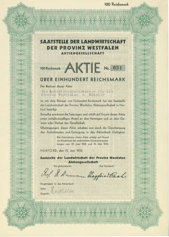 Saatstelle der Landwirtschaft der Provinz Westfalen AG