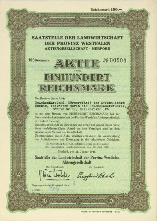 Saatstelle der Landwirtschaft der Provinz Westfalen AG