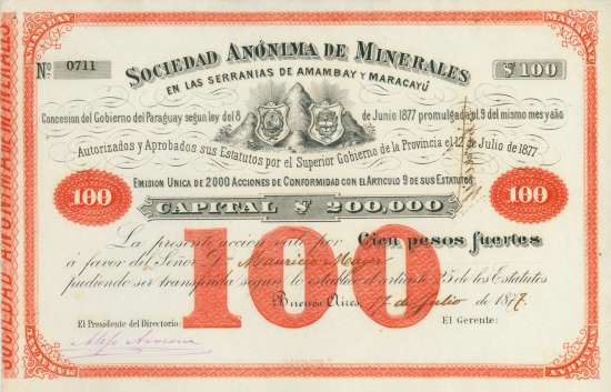 Sociedad Anónima de Minerales en las Serranias de Amambay y Maracayú