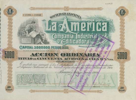 Sociedad Anonima La America Cia. Industrial y Edificadora