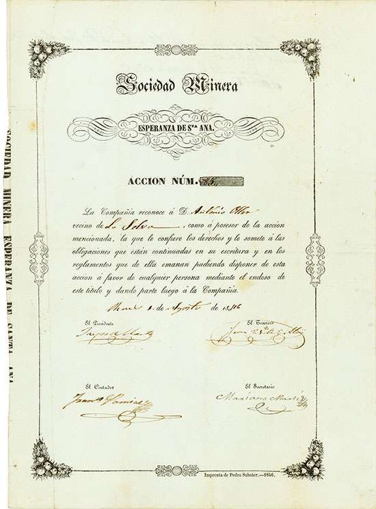 Sociedad Minera Esperanza de Sta. Ana