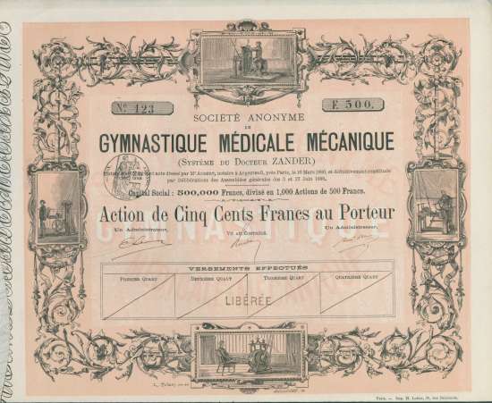 Société Anonyme de Gymnastique Médicale Mécanique (Systéme du Docteur Zander)