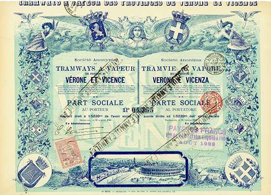 Société Anonyme de Tramways a Vapeur des Provinces de Vérone et Vicence / Societá Anonima di Tramvie a Vapore delle Provincie di Verona e Vicenza