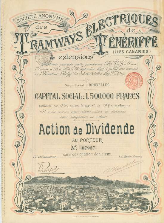 Société Anonyme des Tramways Électriques de Ténériffe (Îles Canaries) & Extensions