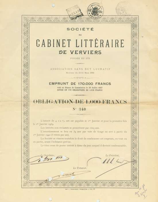 Société du Cabinet Littéraire de Verviers
