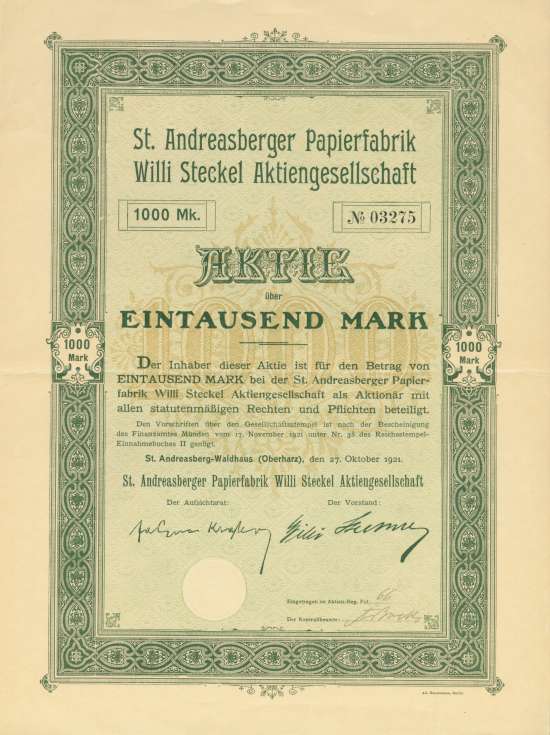 St. Andreasberger Papierfabrik Willi Steckel AG