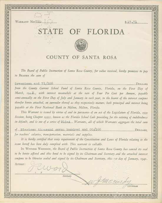 State of Florida, County of Santa Rosa