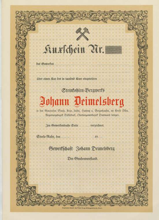 Steinkohlen-Bergwerk Johann Deimelsberg