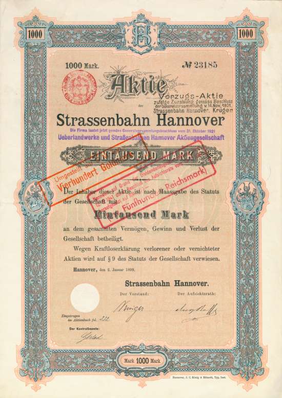 Strassenbahn Hannover (Ueberlandwerke und Straßenbahnen Hannover AG)
