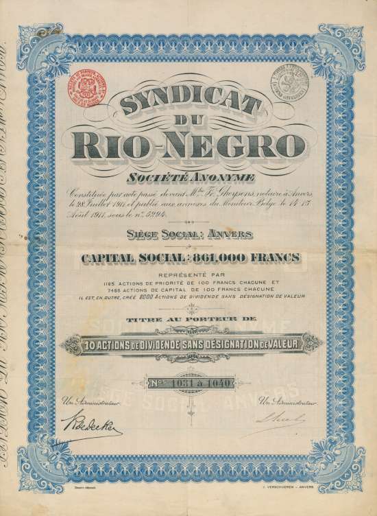 Syndicat du Rio-Negro Société Anonyme
