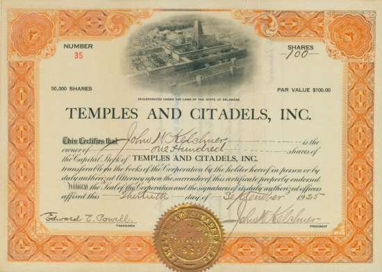 Temples and Citadels, Inc.