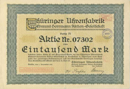 Thüringer Uhrenfabrik Edmund Herrmann AG