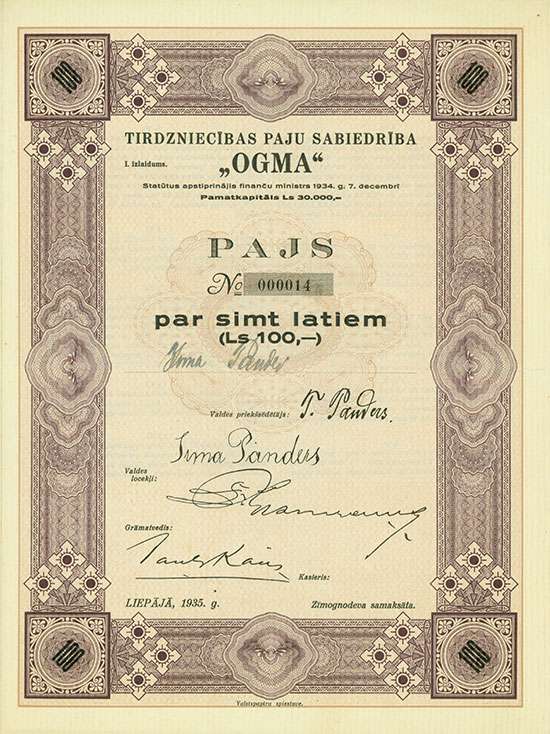 Tirdzniecibas Paju Sabiedriba “Ogma”