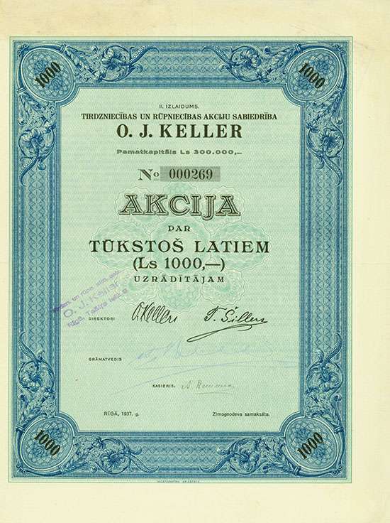 Tirdzniecibas un Rúpniecibas Akciju Sabiedriba O. J. Keller / Handels- und Industrie-AG O. J. Keller