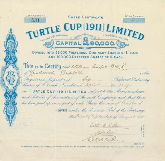 Turtle Cup (1911) Limited