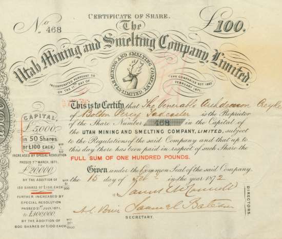 Utah Mining and Smelting Company, Limited