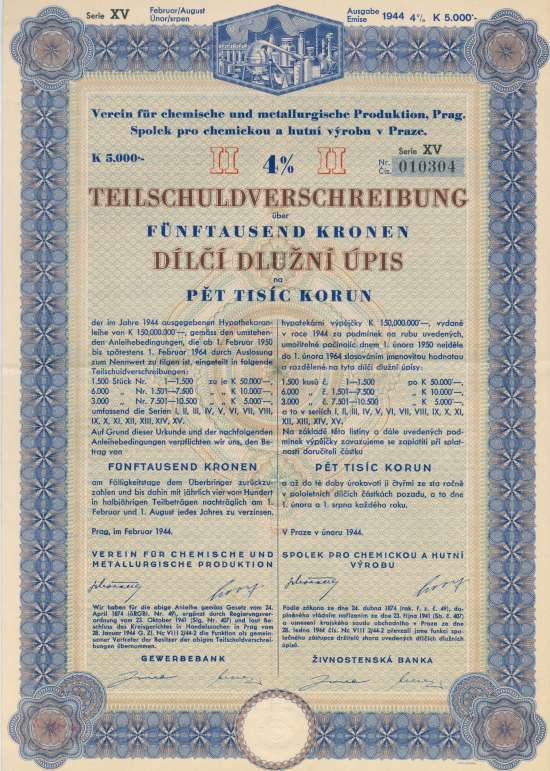 Verein für chemische und metallurgische Produktion / Spolek pro Chemickou a Hutni Výrobu