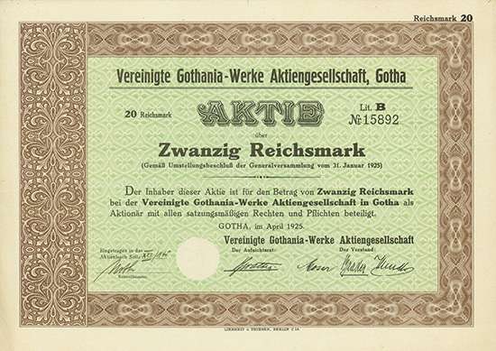 Vereinigte Gothania-Werke AG