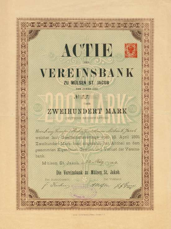 Vereinsbank zu Mülsen St. Jacob
