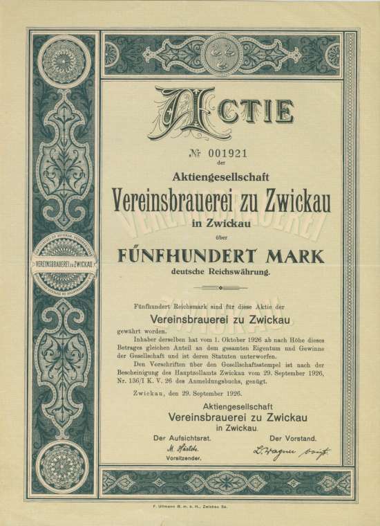 Vereinsbrauerei zu Zwickau