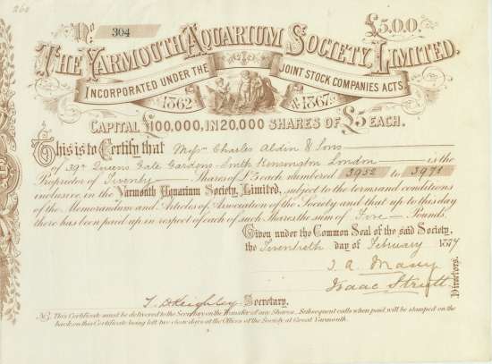 Yarmouth Aquarium Society Limited