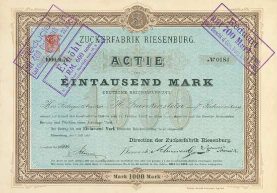 Zuckerfabrik Riesenburg