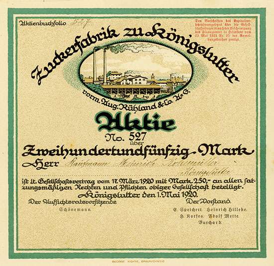 Zuckerfabrik zu Königslutter vorm. Aug. Rühland & Co. AG