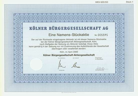 Kölner Bürgergesellschaft AG