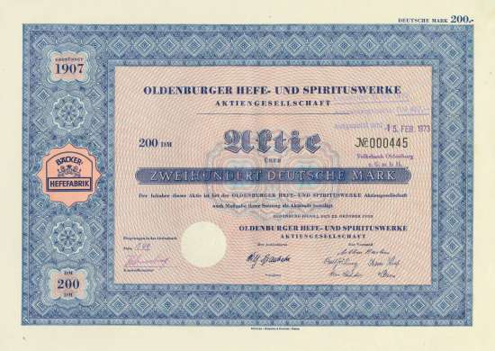 Oldenburger Hefe- und Spirituswerke AG