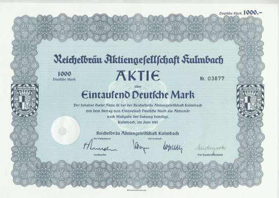 Reichelbräu Aktiengesellschaft Kulmbach