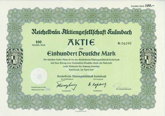 Reichelbräu Aktiengesellschaft Kulmbach