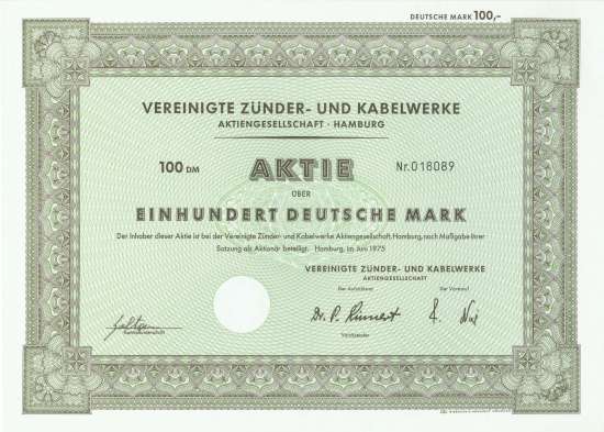 Vereinigte Zünder- und Kabelwerke AG