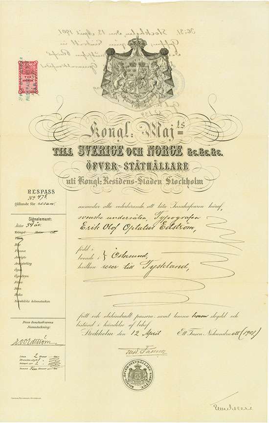 Kongl. Majts till Sverige och Norge &c. &c. &c. Öfver-Stathallare / Königl. Majestät von Schweden und Norwegen etc. etc. etc. Ober-Statthalter