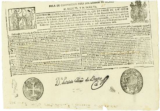 Peru: Ablassbrief / Letter of indulgence