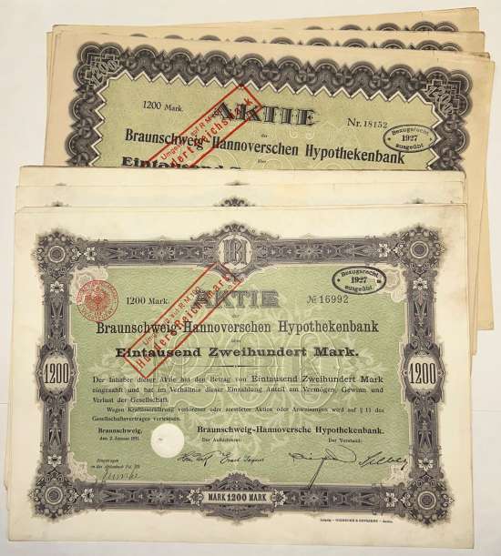 Braunschweig-Hannoversche Hypothekenbank [17 Stück]