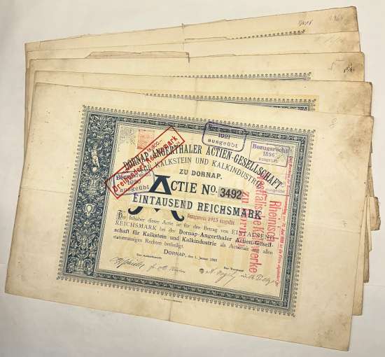 Dornap-Angerthaler AG für Kalkstein und Kalkindustrie [7 Stück]